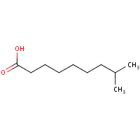 Isodecanoic acid formula graphical representation