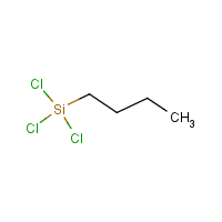 Butyl trichlorosilane formula graphical representation