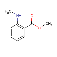 Methyl N-methylanthranilate formula graphical representation