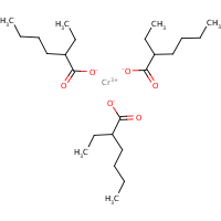 Chromium(III) 2-ethylhexanoate formula graphical representation