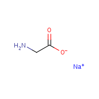 Glycine, sodium salt formula graphical representation