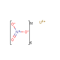 Uranium(IV) nitrate formula graphical representation