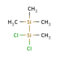 Dichlorotetramethyldisilane formula graphical representation