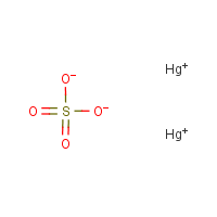 Mercury I sulfate formula graphical representation