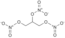 Nitroglycerin formula graphical representation
