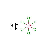 Hexachloroiridate formula graphical representation