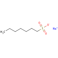 1-Heptanesulfonic acid, sodium salt formula graphical representation