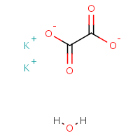 Potassium oxalate monohydrate formula graphical representation
