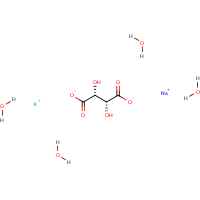 Potassium sodium tartrate tetrahydrate formula graphical representation