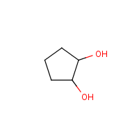 trans-Cyclopentane-1,2-diol formula graphical representation