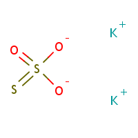 Potassium thiosulfate formula graphical representation