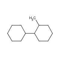 1,1'-Bicyclohexyl, 2-methyl-, cis- formula graphical representation