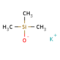 Potassium trimethylsilanolate formula graphical representation