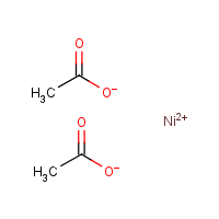 Nickel(II) acetate formula graphical representation