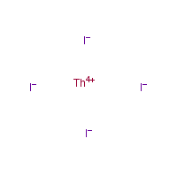 Thorium iodide formula graphical representation