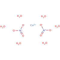 Cobalt(II) nitrate hexahydrate formula graphical representation