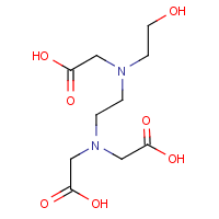 Hydroxyethylethylenediaminetriacetic acid formula graphical representation