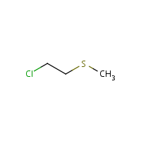 2-Chloroethyl methyl sulfide formula graphical representation
