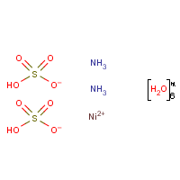 Nickel(II) ammonium sulfate hexahydrate formula graphical representation