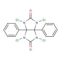 1,3,4,6-Tetrachloro-3a,6a-diphenylglycoluril formula graphical representation
