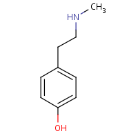 Methyl-4-tyramine formula graphical representation