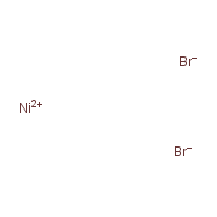 Nickel(II) bromide formula graphical representation
