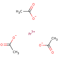 Praseodymium(III) acetate formula graphical representation