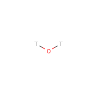 Tritium oxide formula graphical representation