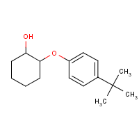 2-(p-t-Butylphenoxy)cyclohexanol formula graphical representation