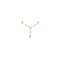 Uranium trifluoride formula graphical representation