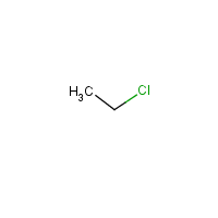 Ethyl chloride formula graphical representation