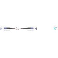 Copper(I) potassium cyanide formula graphical representation
