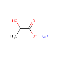 Sodium lactate formula graphical representation