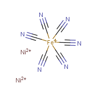 Nickel(II) ferrocyanide formula graphical representation