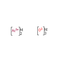 Diactinium trioxide formula graphical representation