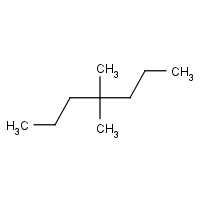 4,4-Dimethylheptane formula graphical representation