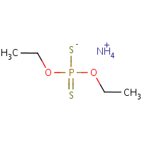 Diethyl dithiophosphate ammonium salt formula graphical representation