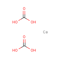 Calcium bicarbonate formula graphical representation