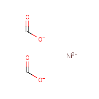 Nickel(II) formate formula graphical representation
