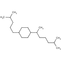 1-(1,5-Dimethylhexyl)-4-(4-methylpentyl)-cyclohexane formula graphical representation