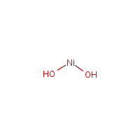 Nickel(II) hydroxide formula graphical representation