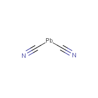Lead(II) cyanide formula graphical representation