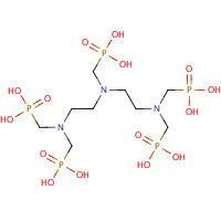 Diethylenetriaminepenta(methylenephosphonic) acid formula graphical representation