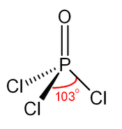 Phosphorus oxychloride formula graphical representation