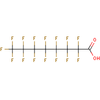 Perfluorooctanoic acid formula graphical representation