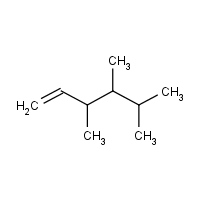 3,4,5-Trimethyl-1-hexene formula graphical representation