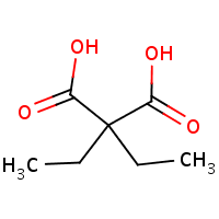 Diethylmalonic acid formula graphical representation