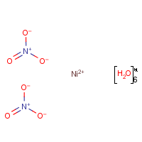 Nickel(II) nitrate hexahydrate formula graphical representation