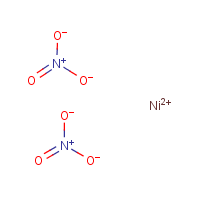Nickel(II) nitrate formula graphical representation