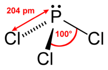 Phosphorus trichloride formula graphical representation